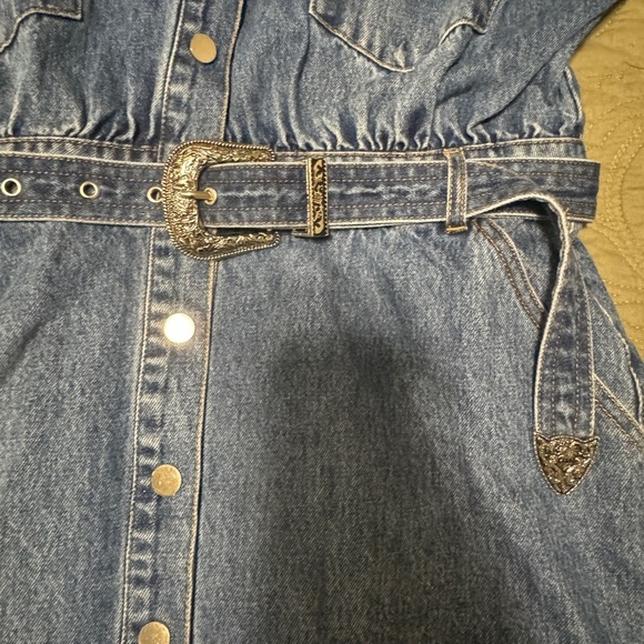 Signature8 Denim Western Mini Dress Size Large - Picture 3 of 7